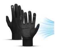 Générique Winter Warm Gloves, Windproof Warm Gloves with Touchscreen & Anti-Slip Grip, Water Resistant Thermal Glove, Men Women Outdoor Walking Biking Driving (Black,L)