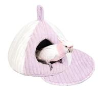 Générique Winter Warm Hanging Bird Nest with Cushion,Easy Installation Soft Cozy Plush Parrot Cave,Washable Hanging Hammock Birds Bed for Budgerigar Finches Hamsters