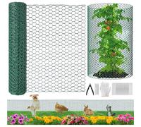 Générique Wire Plant, Metal Mesh, 16.93x4.72x4.33 inches, Chicken Wire Roll, Garden Netting Fence Barrier, Sturdy Shield for Home, Indoor, Greenhouse, Yard, Porch, Raised Bed, Deck, Vegetable