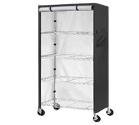 Générique Wire Rack Shelfs Cover, Zippered Storage Rack Protector for Standing Shelf Units, Dustproof Organizer Covering for Pantry, Garage, Basement, Patio, and Kitchen Usage