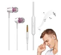 Générique Wired Earbud - Noise Reduction Earbud | Surround Sound Wired Headphone, Skin-Friendly Silicone Hat, Sleep Earbuds Or Sports, Computer, Phone, 3.5mm Jack Devices