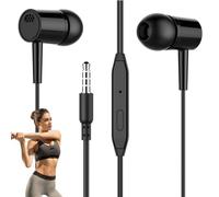 Générique Wired Earbuds - 3.5mm in-Ears Headphones, Sounds, Ergonomics | Build-in Microphone Noise Isolating Headphone for Home Pc Tablet Computer Accessories