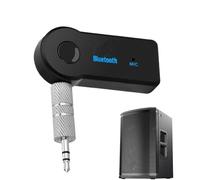 Générique Wireless Car Receiver, 3.5mm Aux to Adapter with Built-in, Hands-Free Audio Connector for Car Stereo, Speaker, Headphones, MP3 Player, Music Streaming Device 5.3x2.5x1.1cm