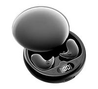 Générique Wireless Earbuds, Sleep Earphones, Invisible Noise Blocking Buds with LED Display 0.7 X 0.5 inches, Rechargeable Earbuds for Music, Call, Study, Gym, Travels, Men, Women, Black Brown White