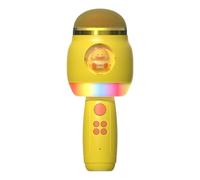 Générique Wireless Karaoke Microphones, LED Light-Up Portable Mics with Built-in Speaker, Fun Cartoon Design, Featuring Built-in Custom Noise Reduction, Made of Abs Material, 7.6x3.15x3.15in