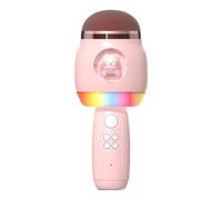 Générique Wireless Karaoke Microphones, LED Light-Up Portable Mics with Built-in Speaker, Fun Cartoon Design, Featuring Built-in Custom Noise Reduction, Made of Abs Material, 7.6x3.15x3.15in