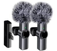 Générique Wireless Lavalier Microphones, Small Noise Reduction Lapel with Ultra-Low Delay, Portable Microphone, Perfect for Podcasts, Live Streaming, Interviews, and Video Recording