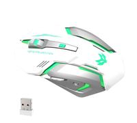Générique Wireless Mouse - PC Mice, Rechargeable LED Light Up Mouse | RGB Backlit Ergonomic Silent Mouses PC Computer USB, Wireless Gamings Ḿouse for Comfortable Precision Control and Respon