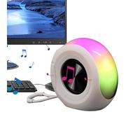 Générique Wireless Portable Speaker, Compact Audio Player, 4.72x2.17x4.53in Small Music Device, Built in Atmosphere Light, Sound for Dorm, Car, Kitchen, Beach, Travel, Gym, Hiking