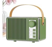 Générique Wireless Speaker - 5W Rechargeable Retro Support Card Radio | 4.41x2.8x2.52 In | 5W Portable Retro Speaker with Handle | High-Fidelity Audio with TF Card & USB Playback