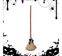 Générique Witch Broom, Moving Broom Prop, Masquerade Decoration, Built-in Light Spooky Sounds, Interactive Scary Design, for Stage Show, Festival, Outdoor Theater, and Family Celebration Use