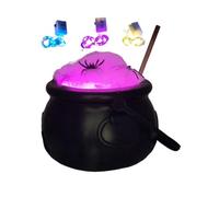 Générique Witch Cauldron Bubbling - Black Candy Bucket Kit with Lights