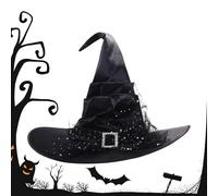 Générique Witch Hat | 45x45cm Women Costume Accessory | Optimized Adjustable Fit With Classic Design For Cosplay Party Decoration Carnivals Accessories Outdoor Yard Porch Indoor Adult
