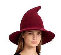 Générique Witch Hat | Foldable Wide Brim Unisex Knitted Halloween Headgears | Witch Outfit Hat For Women Men Festival Party Masquerade | Carnival Photographys