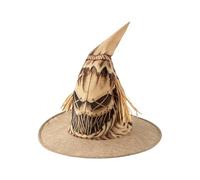 Générique Witch Hat, Halloween Hat, Lightweight Design, Soft Comfortable Fit, Scarecrow Cosplay Costume Prop for Rural and Farm Theme Theme Events, Photo Shoots, 17 Inches, Brown,1 Piece