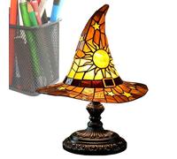 Générique Witch Hat Lamp - Halloween Lamps | Resin USB Powered Gothic Night Lights | Decorative Spooky Lamp Witch Lights For Bedroom Living Room Indoor Office Table Desk Nightstand Party Holiday