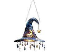 Générique Witch Hat Ornament, Small Hat Halloween Ornaments, 2D Acrylic Hanging Decor, 7.87x7.87x0.08 inches, Ideal for Holiday, Indoor, Outdoor, Porch, Yard, Balcony, Window, Fireplace, Party
