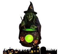 Générique Witch Light - Halloween Witch Cauldron Desktop Decoration Lamp
