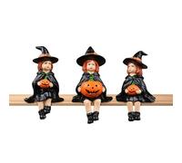 Générique Witch Statue - 1.18 inches, Pumpkin Witch Ornaments | Resin Statue Decor for Halloween Indoor Desk Bedroom Home Fireplace Bookshelf Mantle