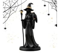 Générique Witch Statue, Dark Fantasy Gothic Figurine Resin Sculpture 7.87x3.15x3.15 inches, Mysterious Ornament for Bedroom Mantel Tabletop Display, Halloween Party Entryway Decoration