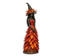Générique Witch Statue - Resin 15x5.3x4.4cm, Autumn Harvest Gothic Decor,