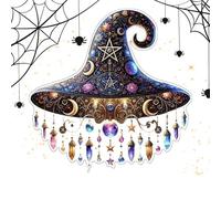 Générique Witches Hats Halloween - 7.8x7.6 inches Witch Hat Window Decoration for Bedroom Living Room, Porch with Festive Seasonal Style, Party Prop for Door Frames, Holiday Events, Home Accent Use