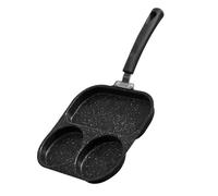 Générique Wok Acier Carbone 4 Poches à, Revêtement Antiadhésif Sans PFOA, Poêle Polyvalente pour Cuisson Saine, Compatible Induction, Gaz, Plaques Électriques, Parfait pour Omelettes (B)