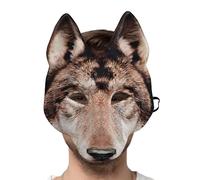 Générique Wolf Masque - Fabric And EVA, 10.24x7.87in Animal Masque | Comfortable And Breathable Halloween Costume For Teens, Adults, Masquerades, Mardi Gras, Christmas, Easter, Party Dress-Up
