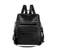 Générique Women Bag, Large Capacity Bookbag, Stylish Tassel Zipper Pendant 13.39x6.3in, Versatile & Spacious Bag, Pu Leather Backpack for Girls, Work and School