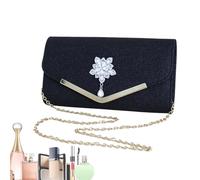 Générique Women Evening Bag - Elegant Diamond Studded Clutch Purse, Compact Magnetic Closure Pouch, Detachable Chain Strap | Formal Clutch Bag For Wedding Party Wife Girlfriend Formal Event