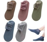Générique Women Fashion Lace Warmer Socks, Solid Color Soft Warmer Socks with Lace Trim, Autumn And Winter Homes Floor Sock
