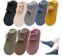 Générique Women Fashion Lace Warmer Socks, Solid Color Soft Warmer Socks with Lace Trim, Autumn And Winter Homes Floor Sock