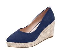 Générique Women Flat Sandals Summer, Fisherman Shoes Female Grass Woven Wedge Heel 2022 New Spring Autumn Woven Versatile Foot High Espadrilles Compenses
