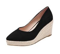 Générique Women Flat Sandals Summer, Fisherman Shoes Female Grass Woven Wedge Heel 2022 New Spring Autumn Woven Versatile Foot High Espadrilles Compenses