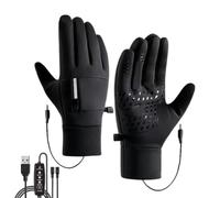 Générique Women Heated Gloves Windproof - Cold Weather Outdoor Hand Mittens