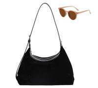 Générique Women’s Soft Suede Slouchy Hobo Bag, Roomy Vintage Shoulder Bag for Fall Winter, Trendy Elegant Large Capacity Crossbody