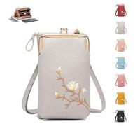 Générique Women Sling Cross-Body Wallet, Sling Cell Phone Holder Pocket Wallet, Crossbody Bags For Women Travel (Gray)