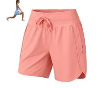 Générique Womens Athletic Shorts 7 inch Inseam for Hiking: 7'' Golden Length - 30% More Coverage Than 5''-40% More Freedom Than 9'' (Coral Pink,3TG)