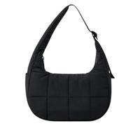 Générique Women's Bag, Crescent Shoulder Bag, Lightweight Puffer Underarm Tote, Soft Nylon Polyester Fabric for Travel, Gym, Outdoor, Daily Use, 9.84x3.94x6.1 Inches Black 1 Piece 290g