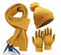 Générique Women's Beanie Hat Scarf | Women's Knitted Hat | Womens Winter Hats Gloves Set, Stocking Stuffers For Travel, Walk, Shopping