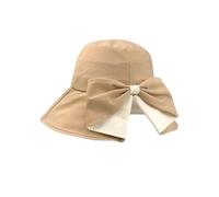 Générique Women's Bowknot Wide Brim Sun Protective Hat Foldable,360° Protection Full Coverage Breathable Bowknot Bucket Hat for Beach 1pc/2pc/3pc
