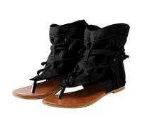 Générique Women's Casual Summer Sandals Retro Flat Tie Espadrilles Open Toe Bohemian Beach Shoes For Walking Outdoor Party Sandales Femme 88