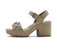 Générique Women's Chunky Heel Thick Bottom Sandals Fashion Comfortable Square Toe High Heels Beach Wedding Party Sandals(Green,40)