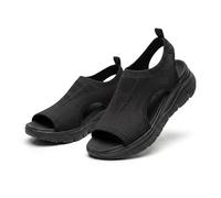 Générique Women's Comfortable Platform Walking Sandals 2026 Arch Support Shoes Wide Width Sandals for Women Hiking Orthopedic Sandal Footwear Support Wide Non Slip Shoes (Black,43)