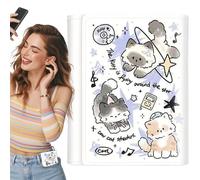 Générique Womens Credit Card Wallet - Kitten Print Card Wallet Cute Womens Wallett, PU Leather Ladies Purse Large Capacity Cards Holder for Girls