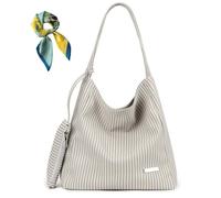 Générique Women's Drawstring Striped Casual Shoulder Bag,Vegan Leather Large Capacity Purse,Top Rope Handle Totes for Work Daily