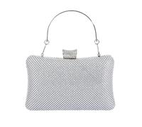 Générique Women's Evening Handbag - 8.27inch Rhinestone Bag | Clutch Bag with Chain and Handle | Polyester Rhinestones Material - Hard Rhinestone Purse for Weddings Proms Parties Event Accessory Use