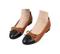 Générique Women's Fashion Bow Tie Fashion Dress Ballet Flat,Mémoire coloré Macaron Coussin en Mousse de Femmes Ballerine de Brevets Plat Chaussures de Décontractées Simple Femme