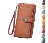 Générique Women's Fashion Zipper Wallet, Card Holder Zipper for Women (Brown)