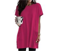 Générique Women's Fashionable Casual Loose Top Rose Vif L